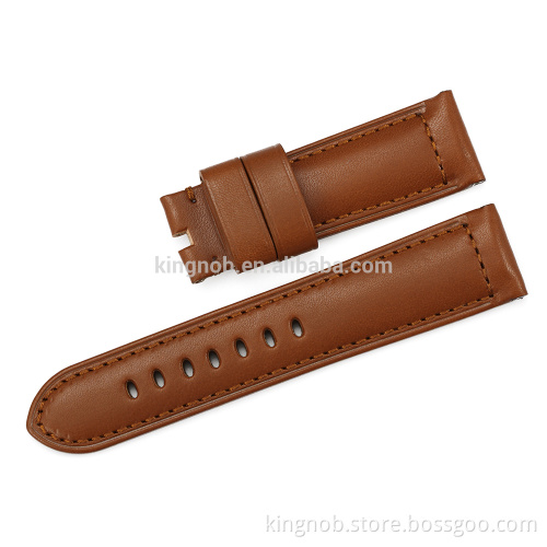 24mm Handmade calf leather wrist watch straps genuine calf leather watchband supplier for panerai watch strap